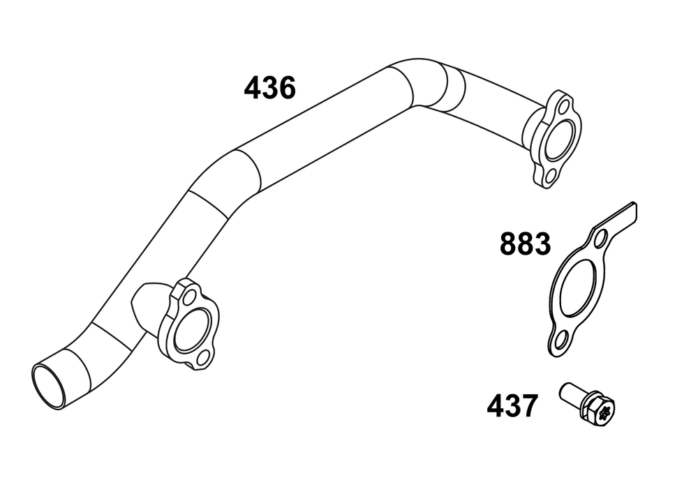 Exhaust Group Diagram and Parts List for 389447-0127-E1  Briggs and Stratton Engine